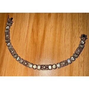 Beautiful Cz Sterling Silver Bracelet HSN 8”
